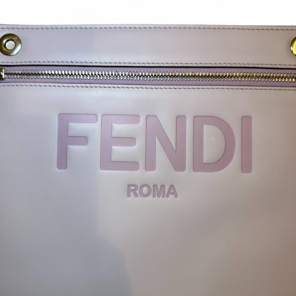 FENDI Peekaboo Pocket Leather Pouch Lilac NWOT - Picture 7 of 16